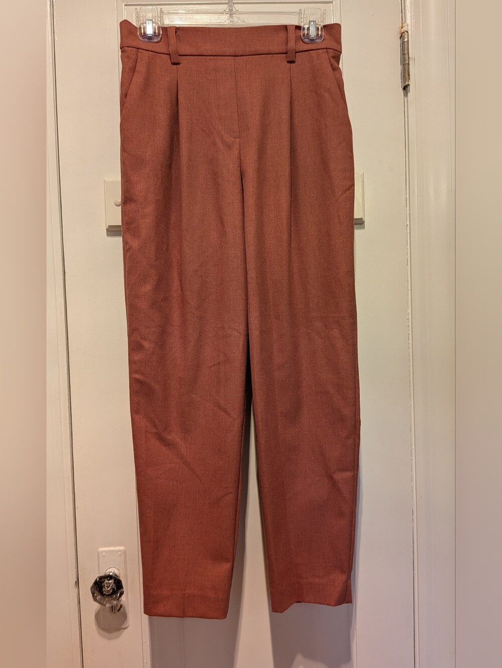 NWT! Loft Women's High-Rise Tailored Trousers in Rusty Salmon Hue